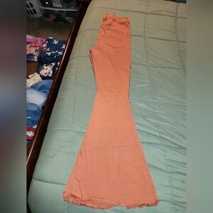 Rustic orange western Jean flares